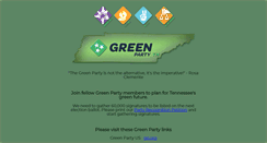 Desktop Screenshot of greenpartyoftennessee.org