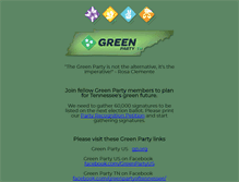 Tablet Screenshot of greenpartyoftennessee.org